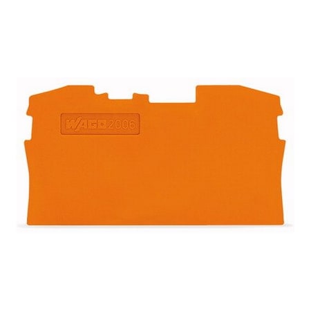 Wago Corporation END PLATE FOR 2002-1201, 0.8MM ORANGE, 2006-1292